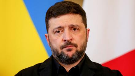 Volodymyr Zelensky à Londres le 8 décembre 2025