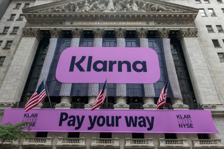 Lors de l'introduction à la Bourse de New York du prestataire de services de paiement suédois Klarna, le 10 septembre 2025