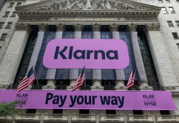 Lors de l'introduction à la Bourse de New York du prestataire de services de paiement suédois Klarna, le 10 septembre 2025