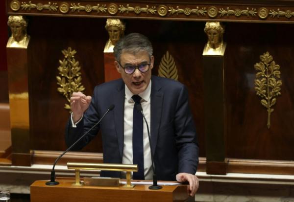 Le premier secrétaire du PS Olivier Faure, le 16 janvier 2025 à l'Assemblée nationale à Paris 