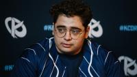 Kamel Kebir alias "Kameto", en conférence de presse avant un match de son équipe d'e-sport Karmine Corp en Ligue Française du jeu vidéo League  of Legends, le 20 septembre 2024 à Evry