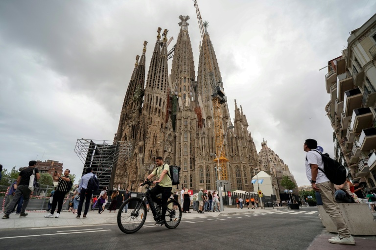 Vue de la basilique de la Sagrada Família, le 4 juin 2026 à Barcelone (Espagne)