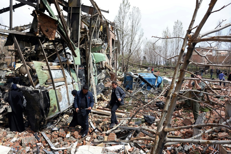 Un bâtiment de l'Université Shahid Beheshti de Téhéran détruit par un bombardement, le 4 avril 2026