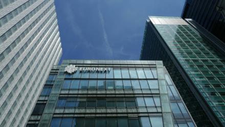 Le siège d'Euronext à La Défense, près de Paris, le 10 mai 2024