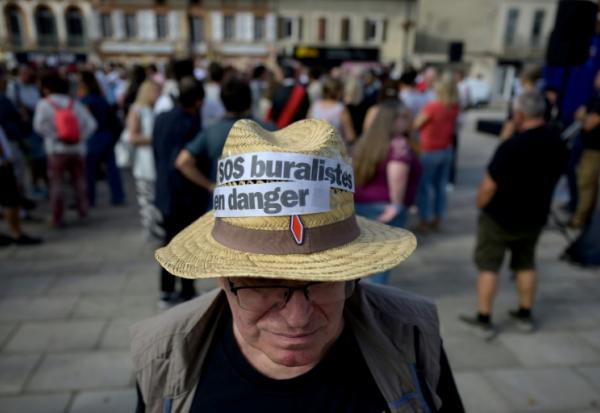 Lors d'un rassemblement pour réclamer le gel de la fiscalité du tabac, à Muret, en Haute-Garonne, le 7 septembre 2026