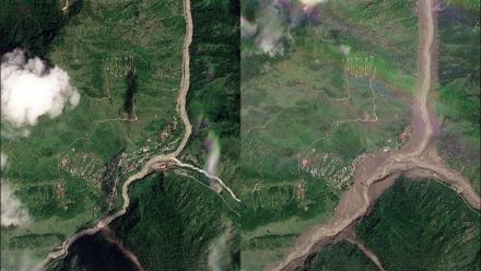 Népal : crue dévastatrice à la frontière tibétaine