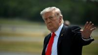 Le président américain Donald Trump à son arrivée à l'aéroport d'Ocala, en Floride, le 1er mai 2026