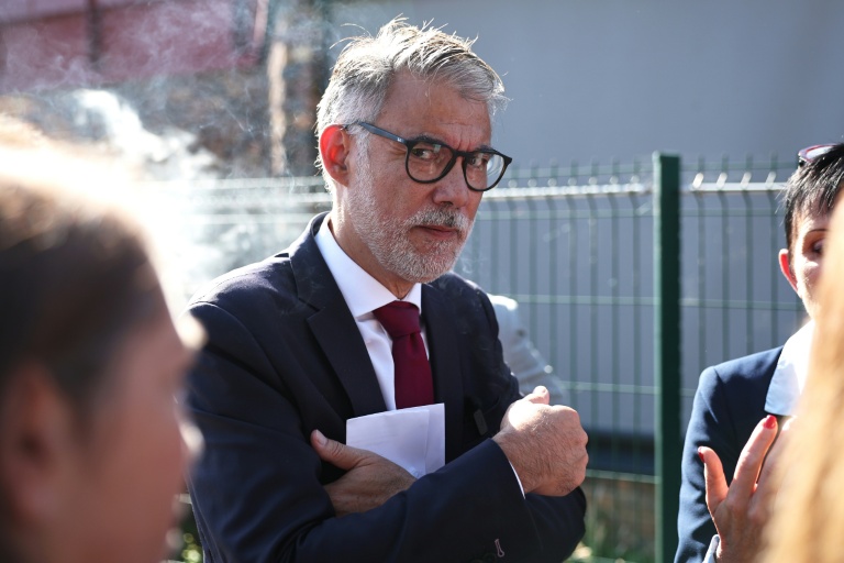 Olivier Faure, patron du PS et candidat à l'élection présidentielle, à Savigny-le-Temple, en Seine-et-marne, le 1er septembre 2026