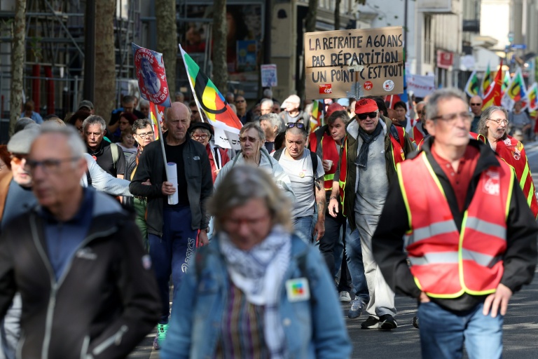 Manifestation de retraités à l'appel des syndicats CGT, FSU et Solidaires pour une revalorisation 