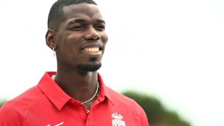 Le milieu de terrain français Paul Pogba, lors de sa présentation à Monaco, le 3 juillet 2025