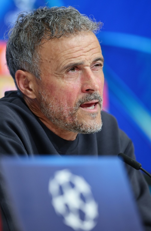L'entraîneur du Paris SG, Luis Enrique, le 5 mai 2026 en conférence de presse à Munich