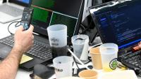 Au cours d'une compétition autour de la sécurité informatique, à Rennes, le 1er avril 2022