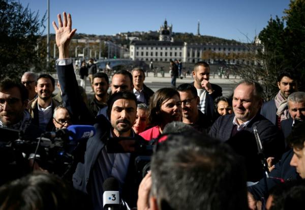 Le maire écologiste sortant Grégory Doucet lance sa campagne pour l'élection municipale à Lyon, le 4 novembre 2025