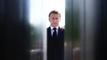 Le président français Emmanuel Macron lors des commémorations du 8-mai 1945, le 8 mai 2026 à Paris  