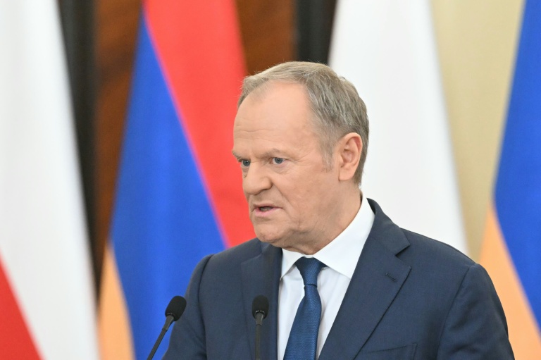 Le Premier ministre polonais, Donald Tusk, le 26 février 2026 à Varsovie