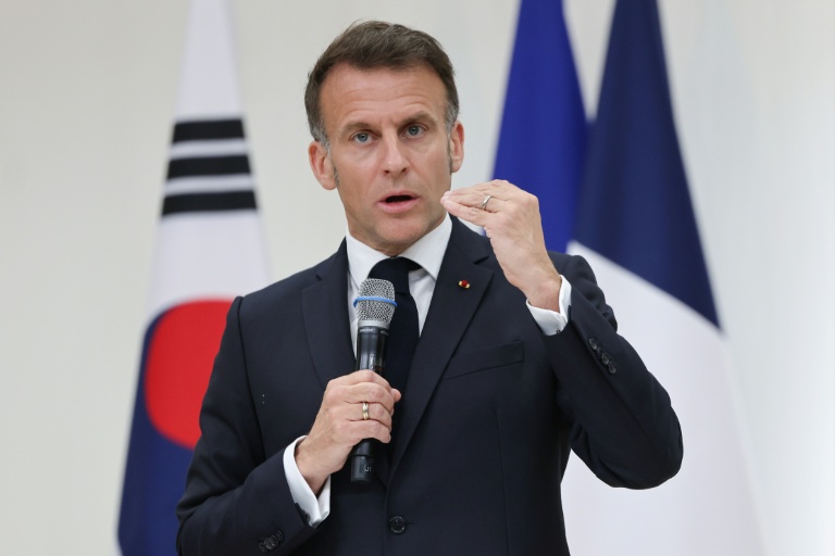 Le président Emmanuel Macron à Séoul le 3 avril 2026