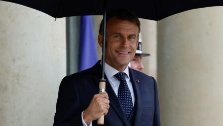 Le président français Emmanuel Macron au Palais de l'Elysée, à Paris, le 24 juillet 2025