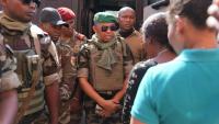 Le Colonel Michael Randrianirina (C) à Antananarivo, le 16 octobre 2025