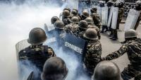 Affrontements entre gendarmes et manifestants à Antananarivo, le 11 octobre 2025 à Madagascar