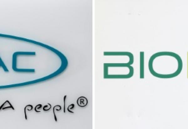 Logos des deux laboratoires allemands CureVac et  BioNTech 