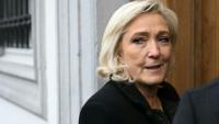 La présidente du groupe parlementaire RN à l'Assemblée nationale, Marine Le Pen, à Bruxelles le 17 décembre 2025