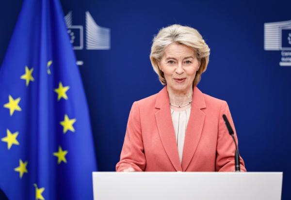 La présidente de la Commission européenne Ursula von der Leyen, à Bruxelles, le 27 février 2026