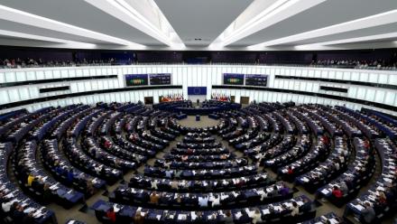L'assemblée du Parlement européen de Strasbourg, le 23 octobre 2024