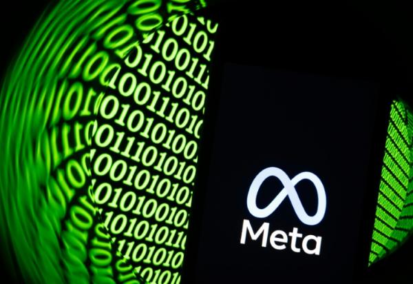 Photographie du logo Meta sur un smartphone à Mulhouse dans l'est de la France, le 11 février 2026