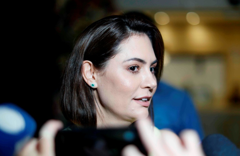 La candidate au Sénat pour le Parti libéral, Michelle Bolsonaro, à Brasilia au Brésil le 31 juillet 2026