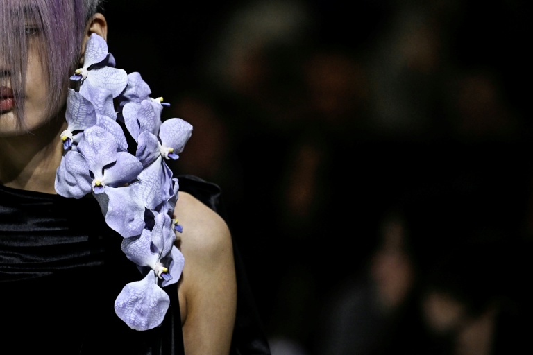 Une mannequin porte une création de Christian Dior lors du défilé Haute Couture Printemps/Été 2026 pour femmes, à Paris, le 26 janvier 2026