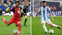 Le surprenant petit Poucet Cap-Vert avec Ryan Mendes (à gauche) et l'Argentine de Lionel Messi s'affrontent en 16e du Mondial à Miami le 3 juillet 2026