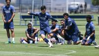Les joueurs du PSG à l'entraînement, le 14 juin 2025 à Los Angeles