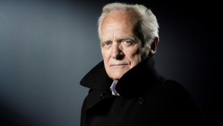 Le journaliste et écrivain Philippe Labro pose le 21 avril 2017 à Paris