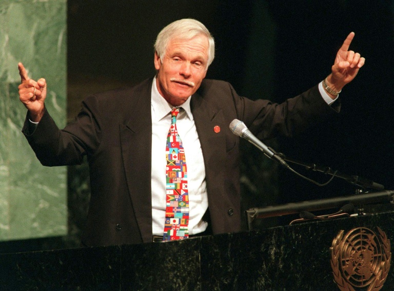 Ted Turner à l'Assemblée générale des Nationes unies, le 29 août 2000 à New York