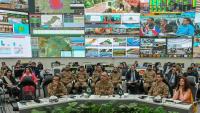Inam Haider, à la tête de l'Autorité pakistanaise de gestion des catastrophes, lors d'un point presse à Islamabad au Pakistan le 17 août 2025