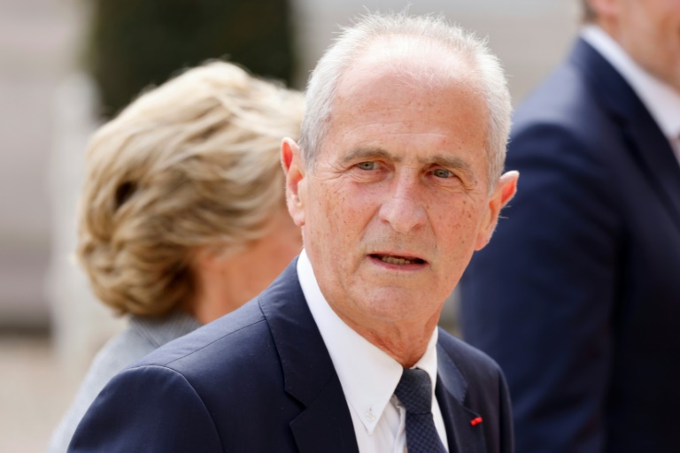 Hubert Falco, alors maire de Toulon, au palais de l'Elysée à Paris, le 7 mai 2022