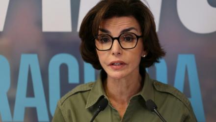 Rachida Dati, candidate de la droite et du centre à la mairie de Paris, à Paris, le 22 mars 2026