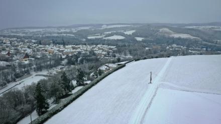 Manteau de neige à Thury-Harcourt-le-Hom (Normandie), le 5 janvier 2026
