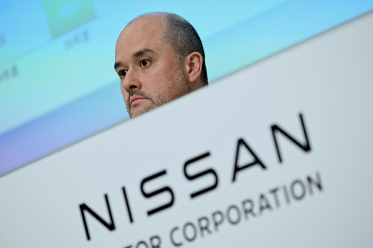Ivan Espinosa, patron de Nissan, lors de la conférence de presse de présentation des résultats annuels, au siège du groupe à Yokohama, au Japon, le 13 mai 2026