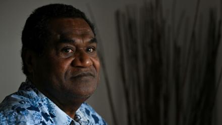 Le leader indépendantiste kanak Christian Tein, à Montpellier dans l'Hérault le 18 juin 2025