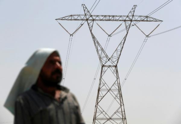 Ligne à haute tension près de Hilla, dans le centre de l'Irak, le 10 août 2025