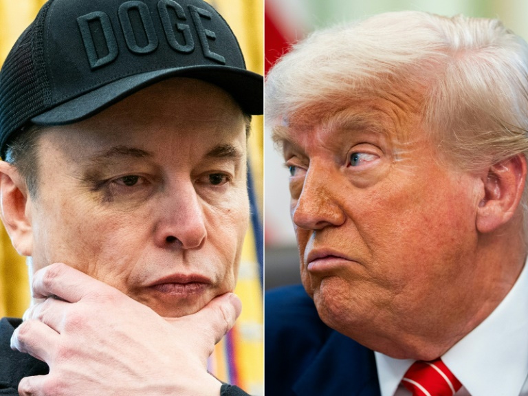 L'homme d'affaires Elon Musk (G) et le président américain Donald Trump (D) à la Maison Blanche, à Washington, aux Etats-Unis, le 30 mai 2025