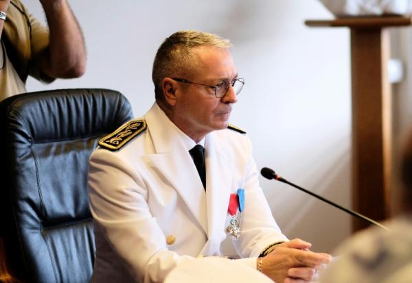 Patrice Faure, alors Haut-Commissaire de Nouvelle-Calédonie, pendant une réunion du 17e gouvernement du territoire français du Pacifique, le 8 juillet 2021 à Nouméa