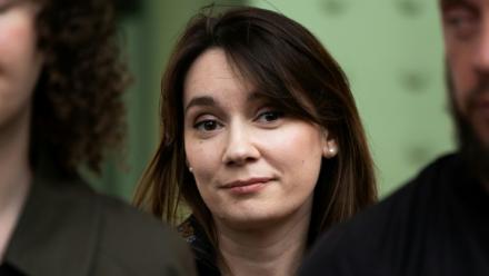 La chroniqueuse russe Xenia Fedorova, le 12 avril 2025 à Paris
