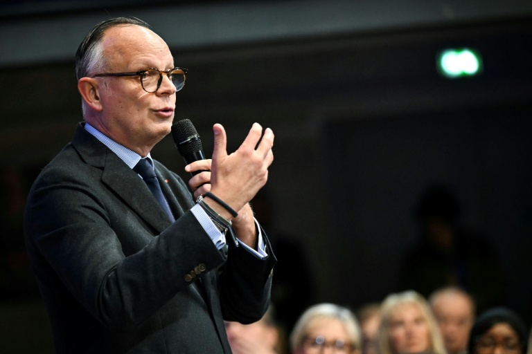 Le président d'Horizons et candidat à sa réélection au Havre Edouard Philippe, au Havre en Seine-Maritime, le 11 février 2026