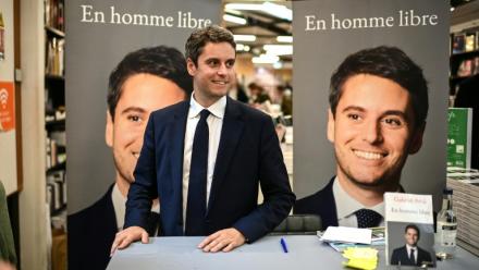 Le secrétaire général de Renaissance Gabriel Attal à Bordeaux le 5 mai 2026