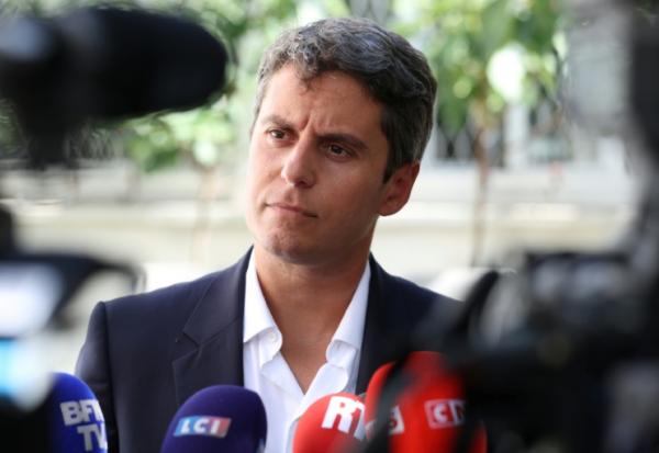 Le secrétaire général de Renaissance Gabriel Attal à Aulnay-sous-Bois, en Seine-Saint-Denis le 20 août 2026