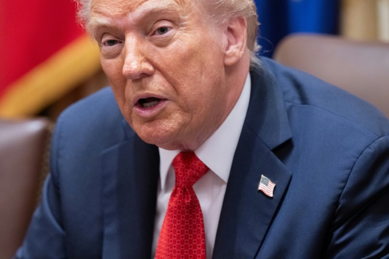 Le président américain Donald Trump prend la parole lors d'un entretien avec le Premier ministre australien Anthony Albanese le 20 octobre 2025 à la Maison Blanche.