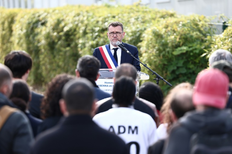 Olivier Klein, maire sortant de Clichy-sous-Bois (Seine-Saint-Denis), lors des 20 ans de la mort de Zyed et Bouna, le 27 octobre 2025 à Clichy-sous-Bois