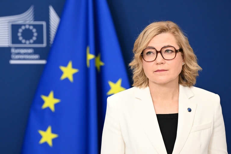La vice-présidente de la Commission européenne Henna Virkkunen, le 15 avril 2026 à Bruxelles